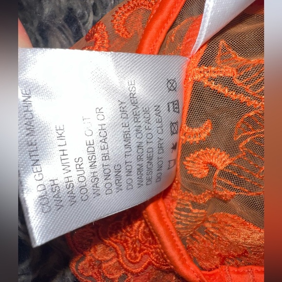 Orange Lace Infactuation Corset Lingerie Outcast Intimates, Small - Picture 12 of 12